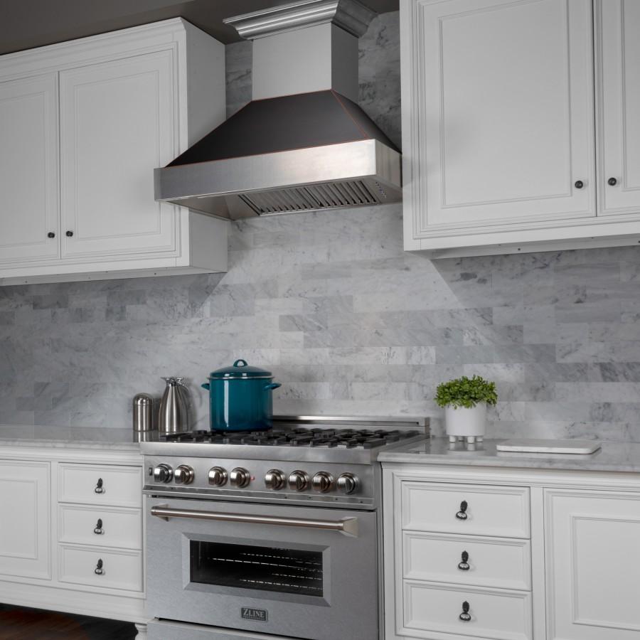 ZLINE 30" ZLINE DuraSnow Wall Range Hood, Oil Rubbed Shell, 8654ORB-30