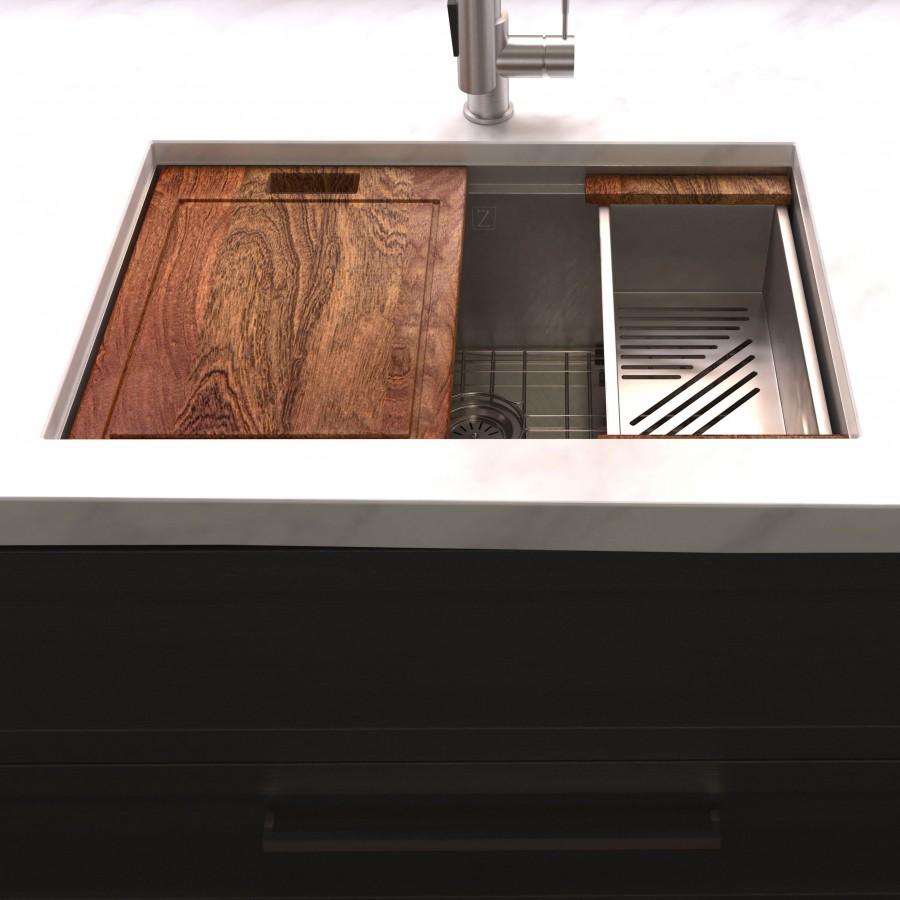 ZLINE 33" Undermount Single Bowl Ledge Sink Stainless Steel, SLS-33S
