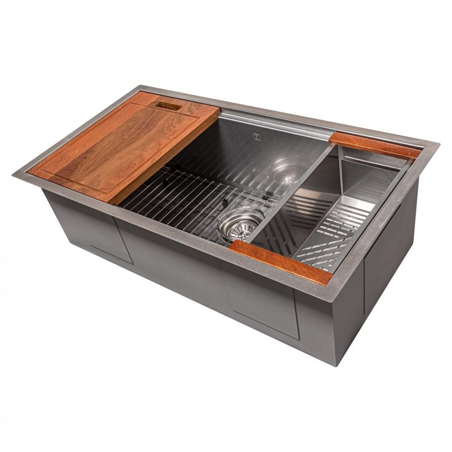 ZLINE 33" Undermount Single Bowl Ledge Sink Stainless Steel, SLS-33S