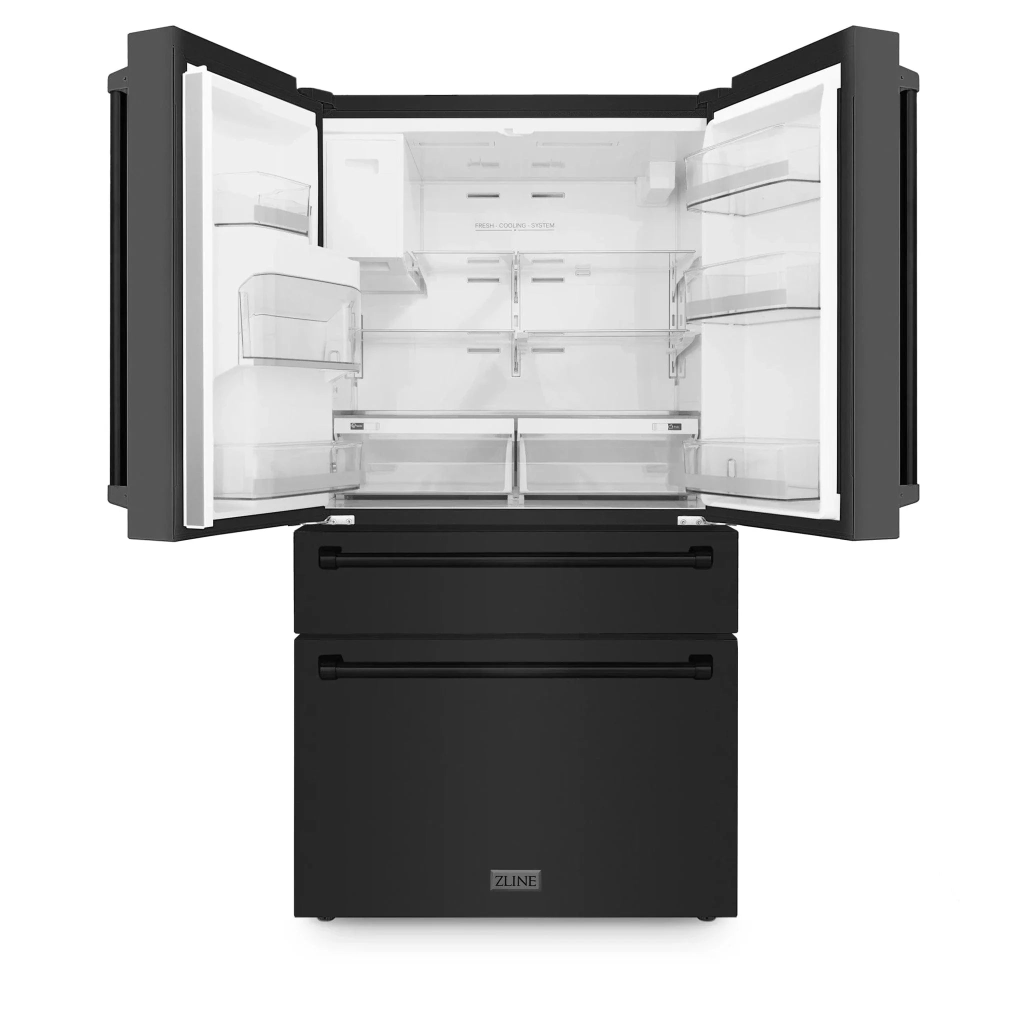 ZLINE 36" 21.6 cu. ft French Door Refrigerator with Water and Ice Dispenser in  Stainless Steel RFM-W-36-BS