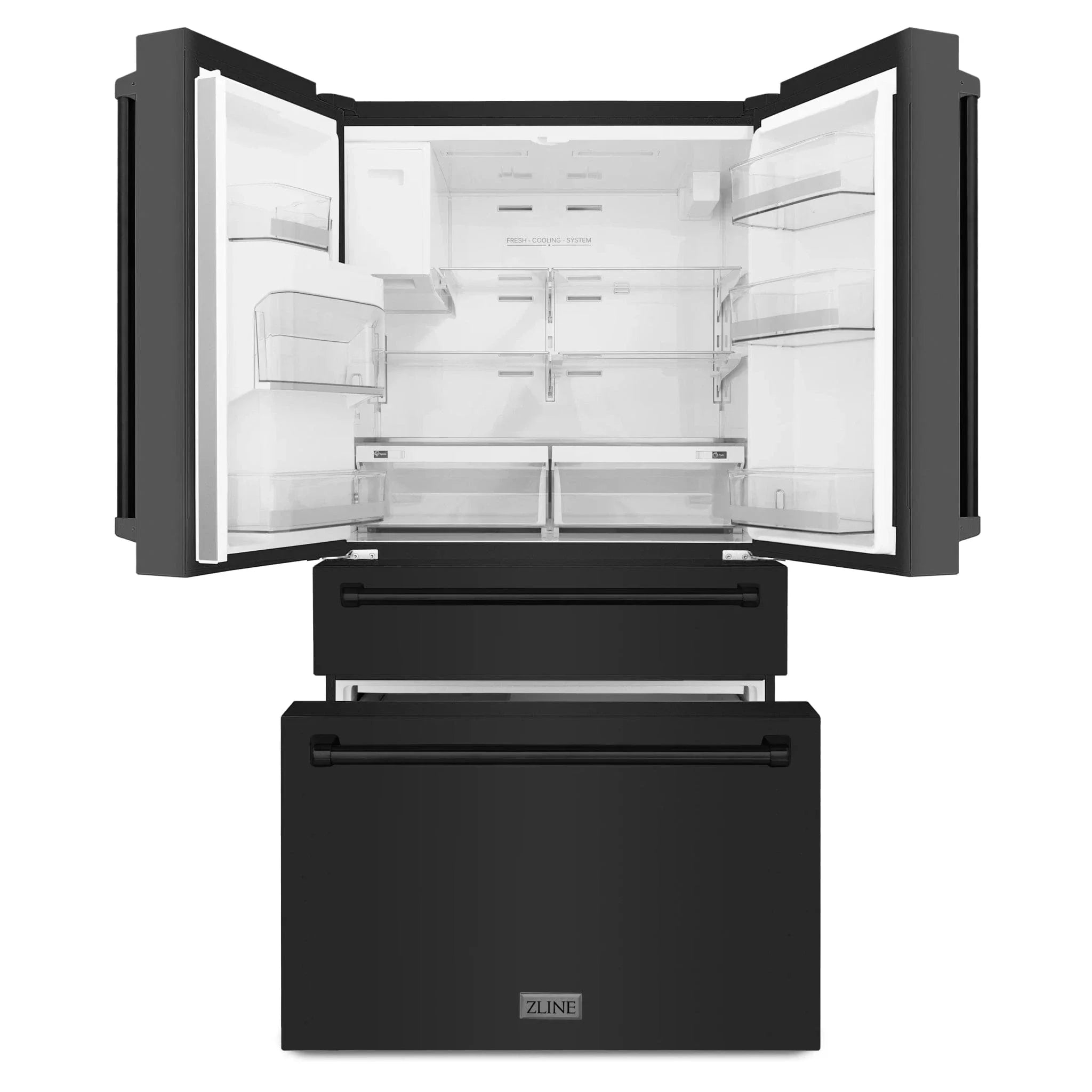 ZLINE 36" 21.6 cu. ft French Door Refrigerator with Water and Ice Dispenser in  Stainless Steel RFM-W-36-BS