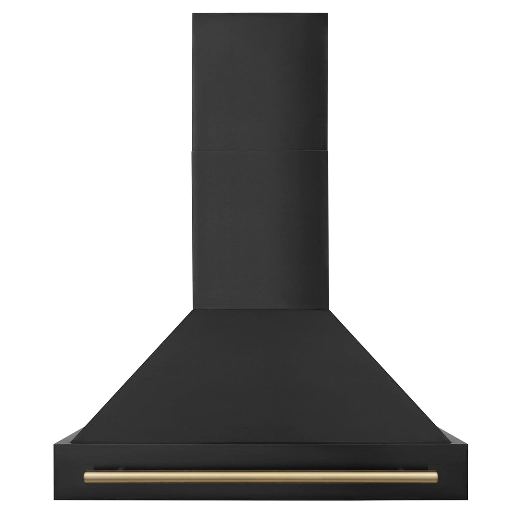 ZLINE 36" Autograph Black Stainless Wall Range Hood, Bronze, BS655Z-36-CB