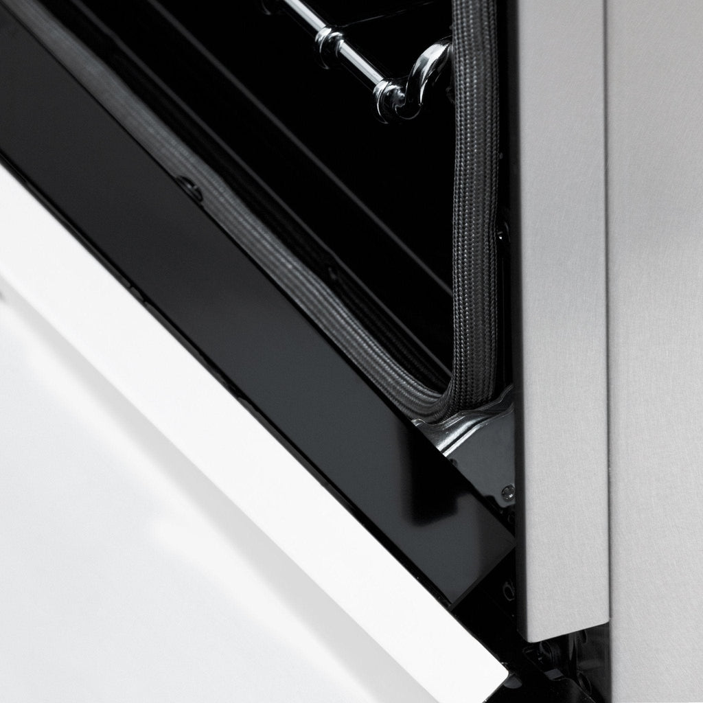 ZLINE 36" Autograph Dual Fuel Range, DuraSnow, White door, RASZ-WM-36-CB