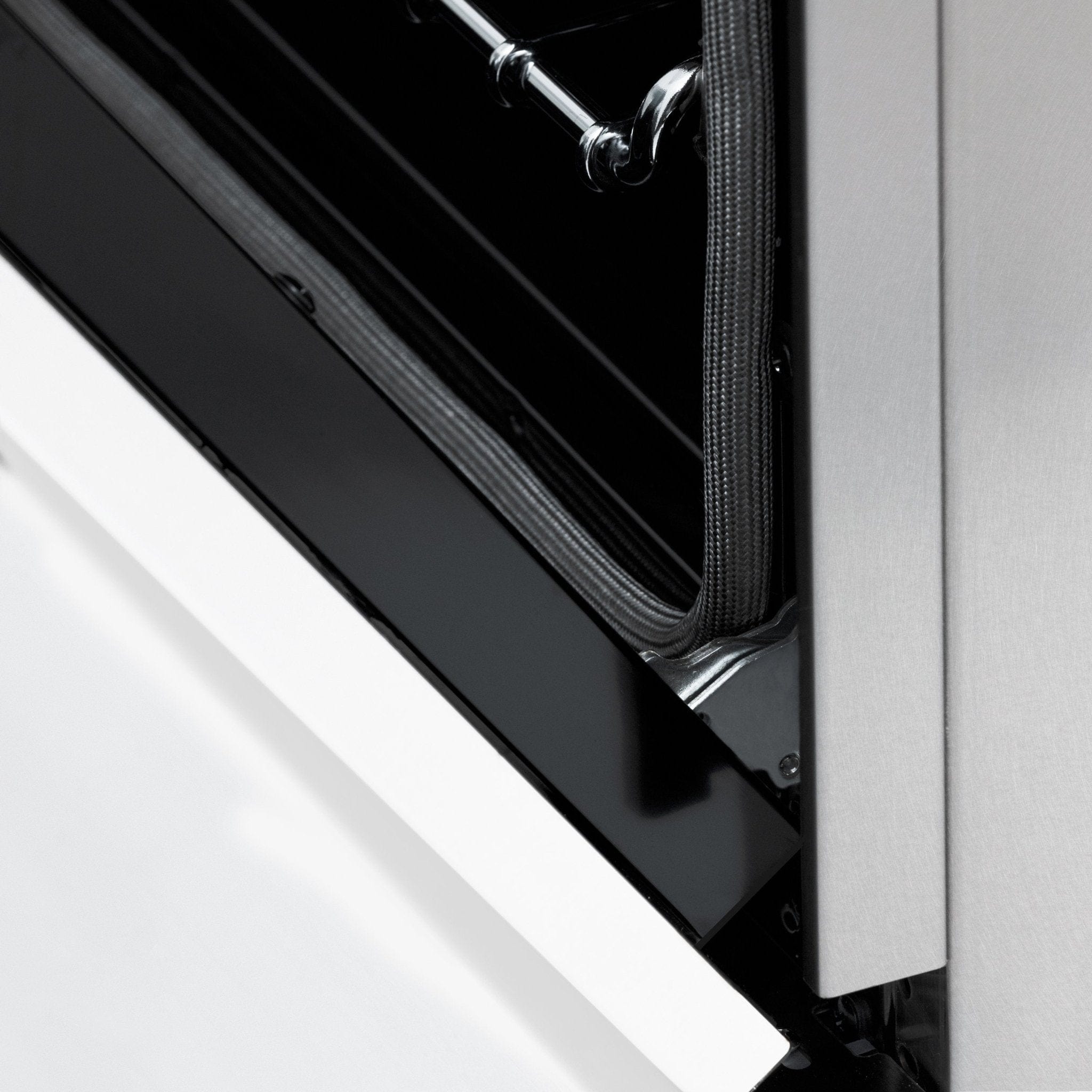ZLINE 36" Autograph Dual Fuel Range, DuraSnow, White door, RASZ-WM-36-CB