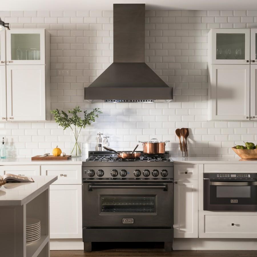 ZLINE 36" Black Stainless Steel Wall Mount Range Hood, BS655N-36