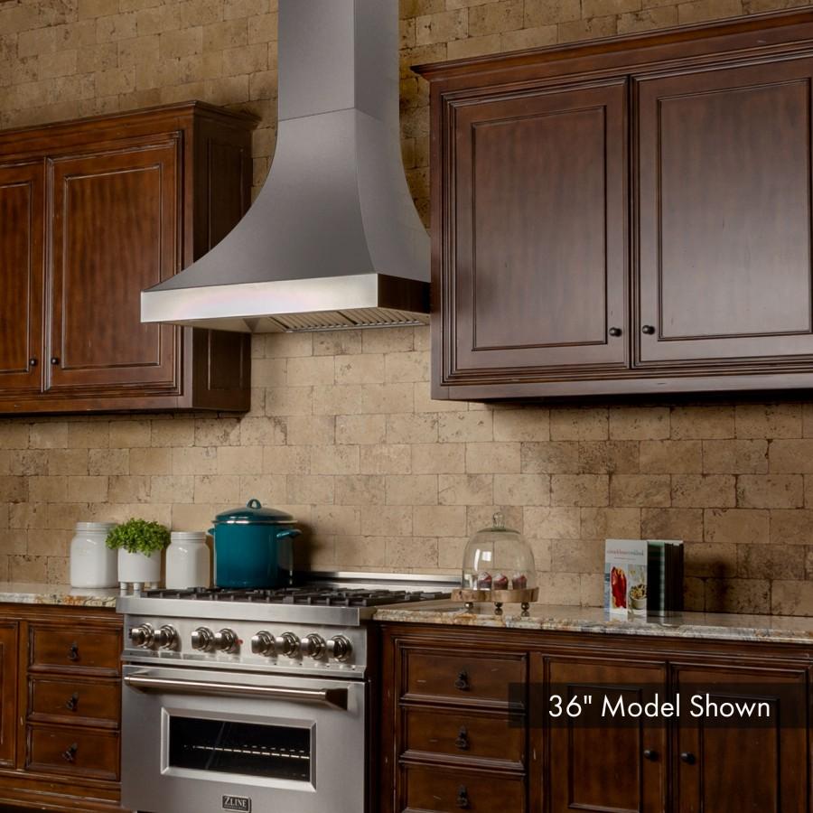 ZLINE 36" Designer DuraSnow® Stainless Steel Wall Range Hood, 8632S-36