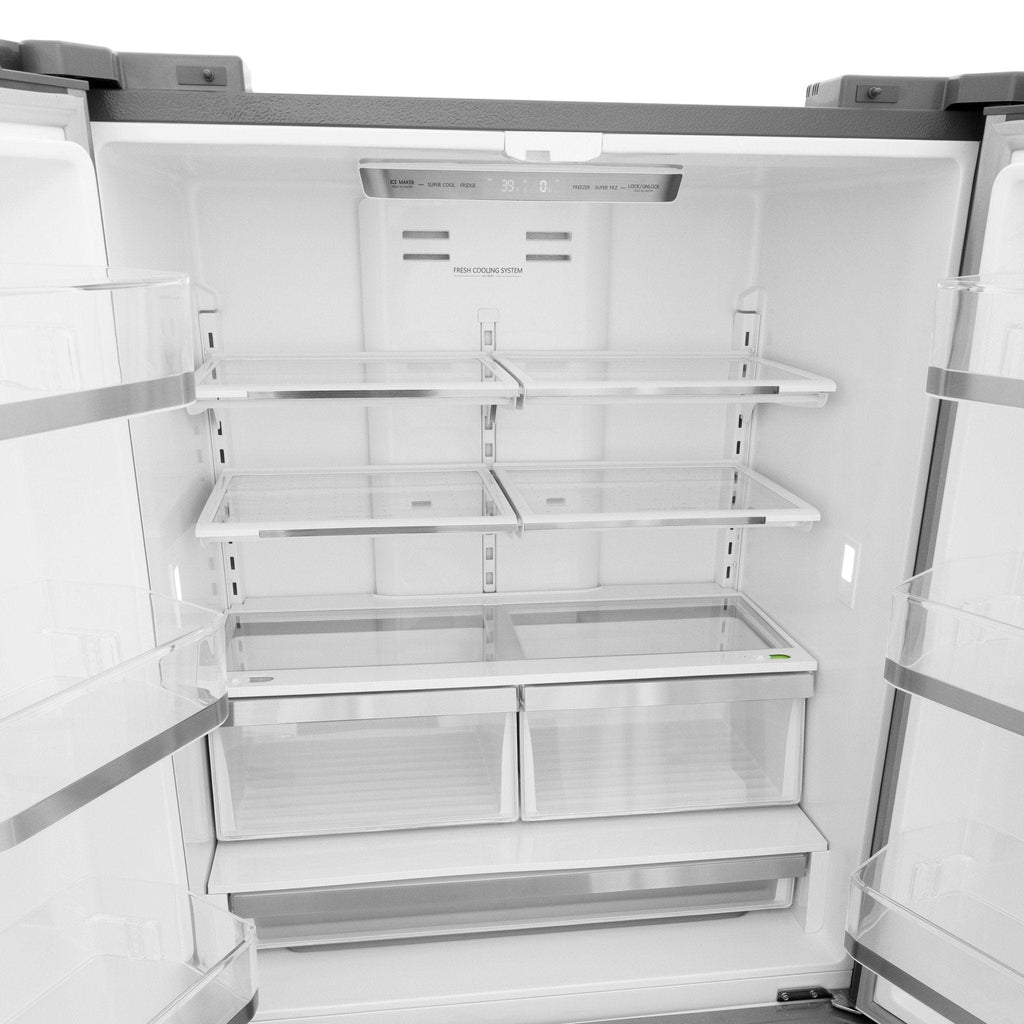 ZLINE 36" French Door Refrigerator with Ice Maker, Stainless Steel, RFM-36