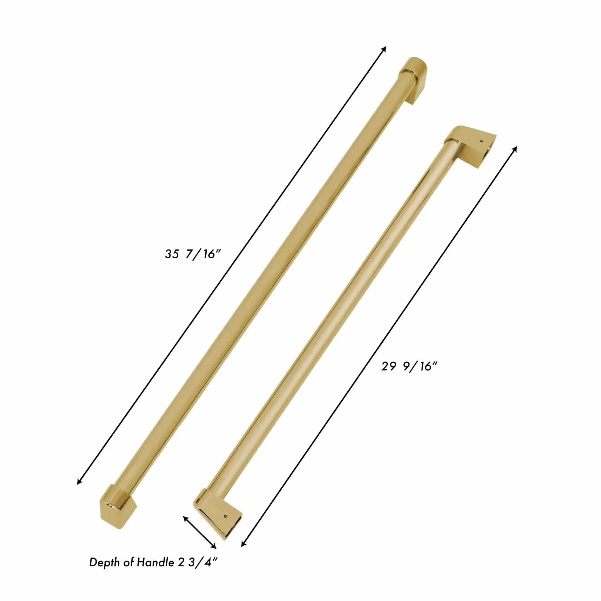 ZLINE 36 In. Autograph Edition Champagne Bronze Handle Set for Built in Refrigerators (3 Handles) (RBIVHZ-CB-36)