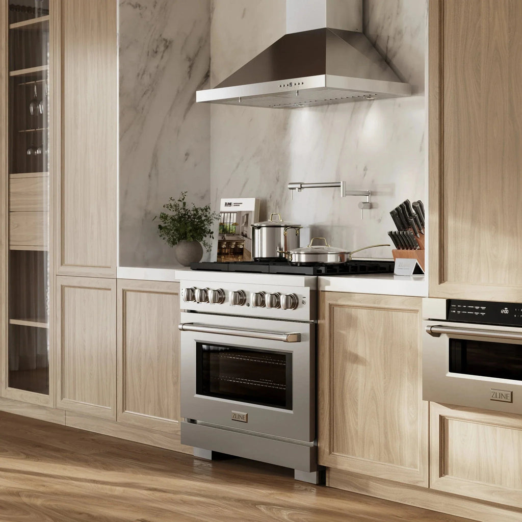 ZLINE 36 In. Gas Range, Stainless Steel w/ Brass Burners, SGR-BR-36