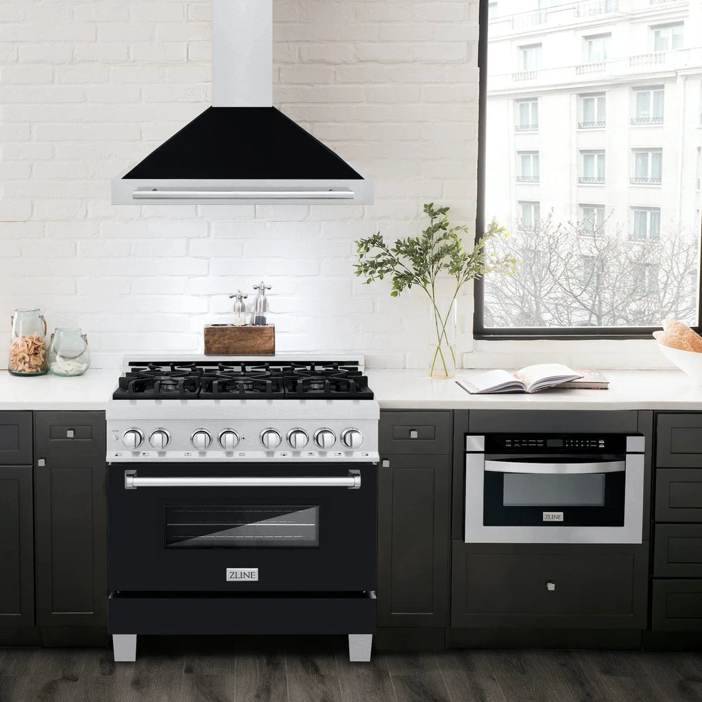 ZLINE 36" Stainless Range Hood Shell, Stainless Handle KB4SNX-BLM-36