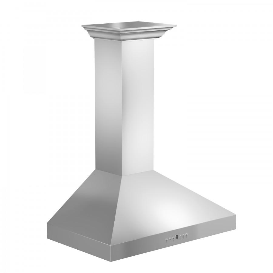 ZLINE 36" Stainless Steel Wall Range Hood, Crown Molding, KL3CRN-36