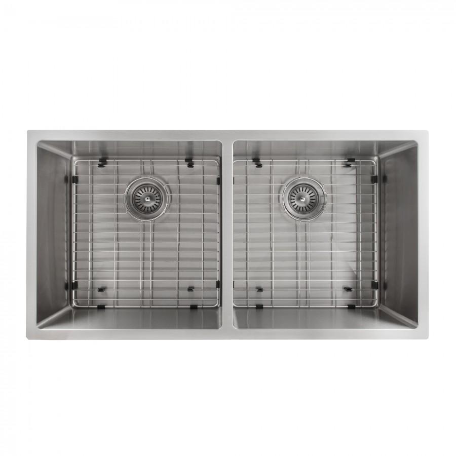 ZLINE 36" Undermount Double Bowl Sink in Stainless Steel, SR50D-36