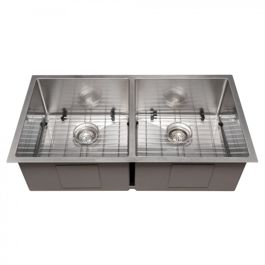 ZLINE 36" Undermount Double Bowl Sink Stainless Steel, SR50D-36S