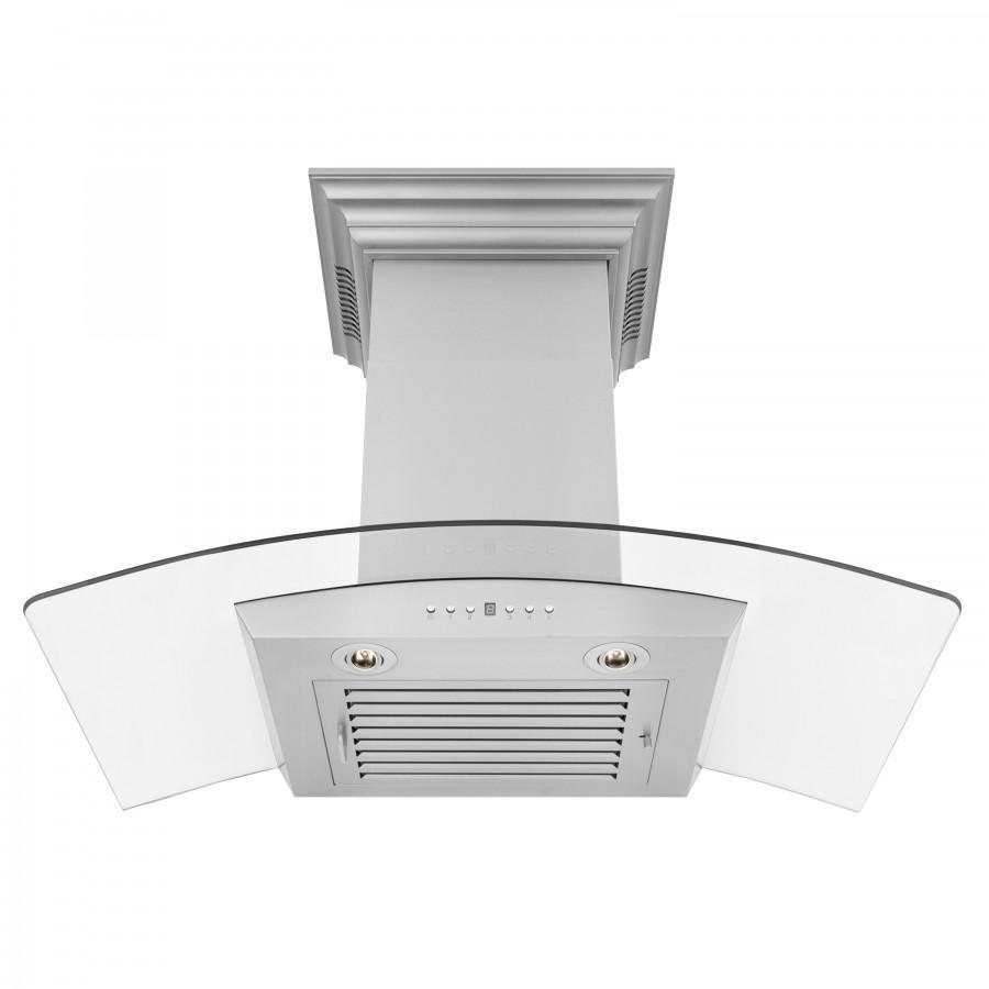 ZLINE 36" Wall Range Hood, Built-in CrownSound® Bluetooth Speakers, KZCRN-BT-36
