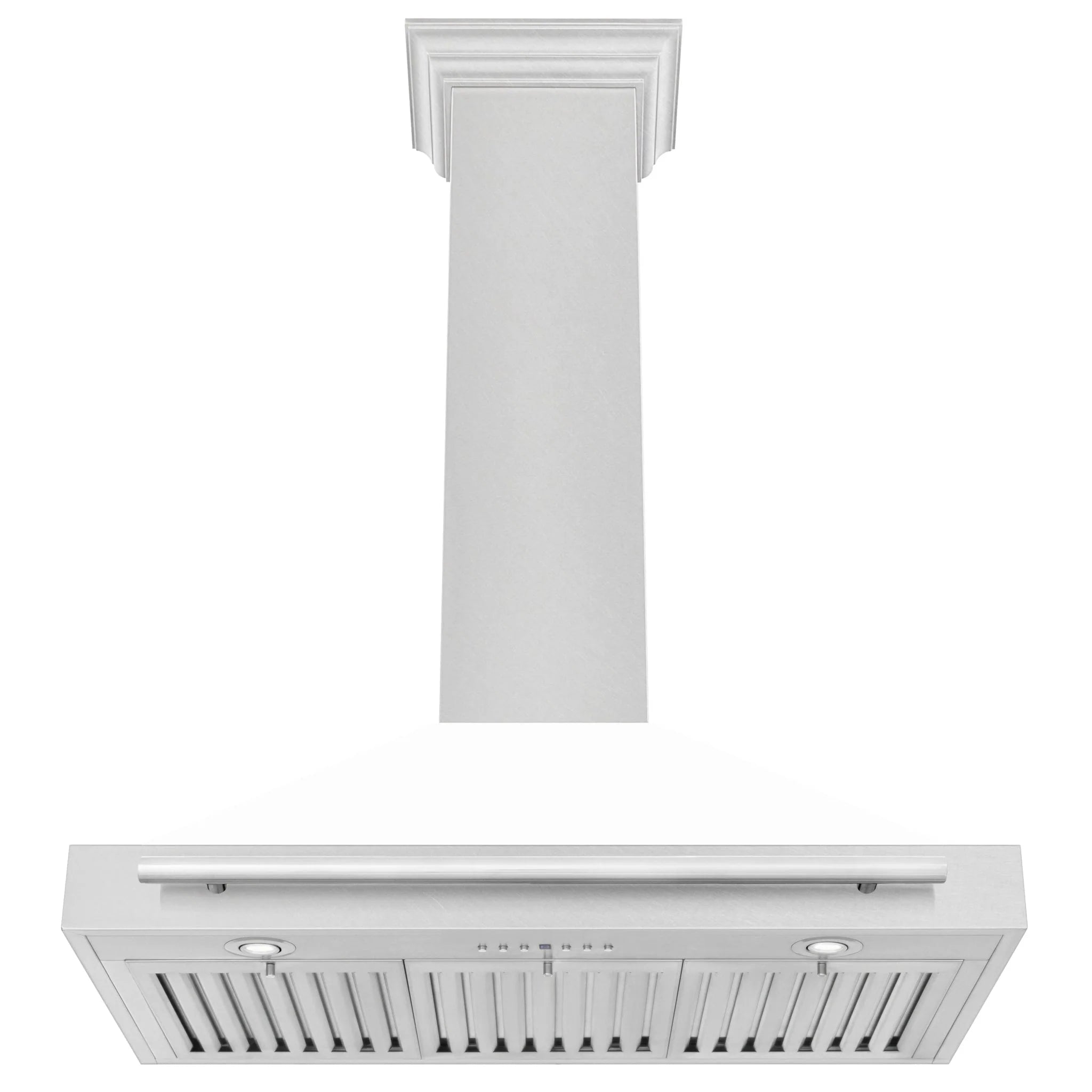 ZLINE 36" White Matte Range Hood, Stainless Steel Handle KB4SNX-WM-36