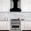 ZLINE 36" Wooden Wall Range Hood in Black, KPCC-36