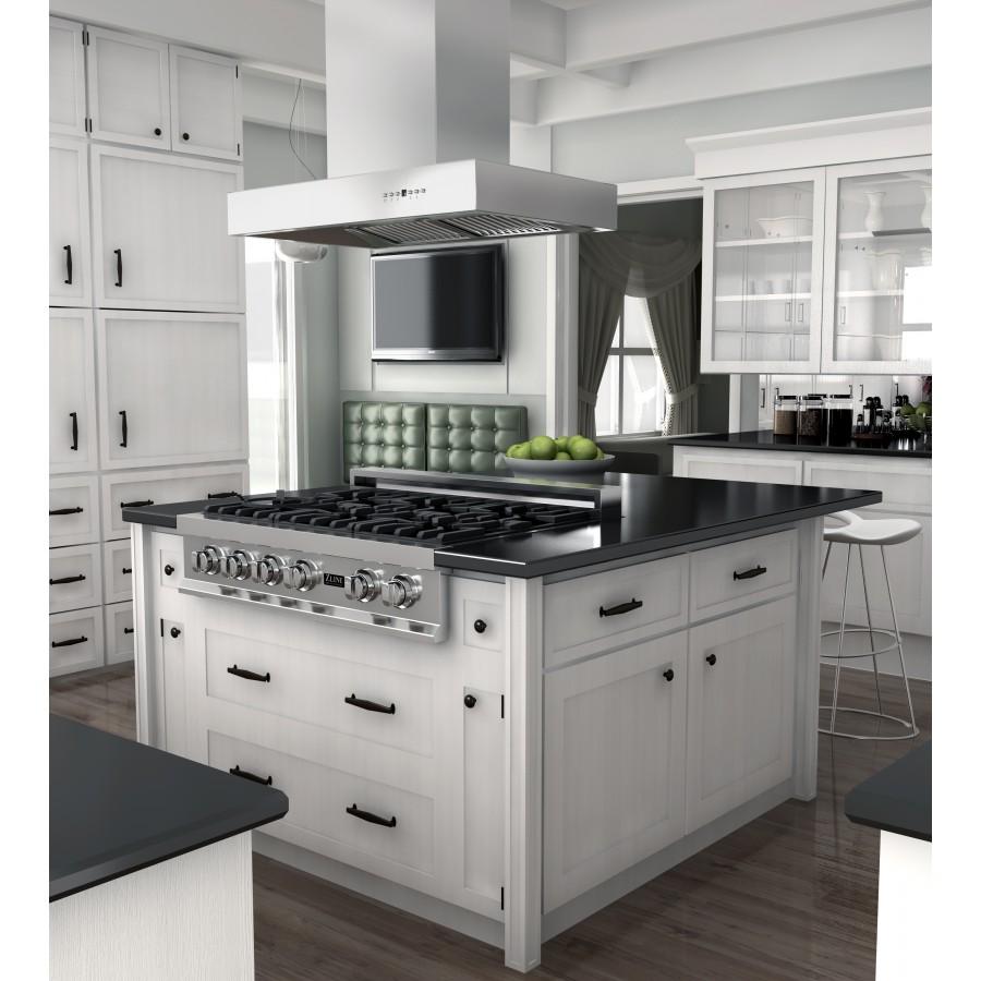 ZLINE 36"Stainless Steel Island Range Hood, KECOMi-36
