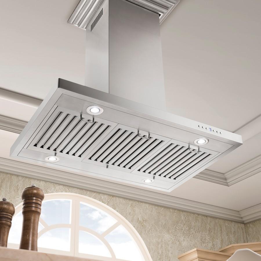 ZLINE 42" Stainless Steel Island Range Hood, KE2i-42