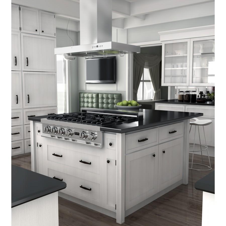 ZLINE 42" Stainless Steel Island Range Hood, KE2i-42