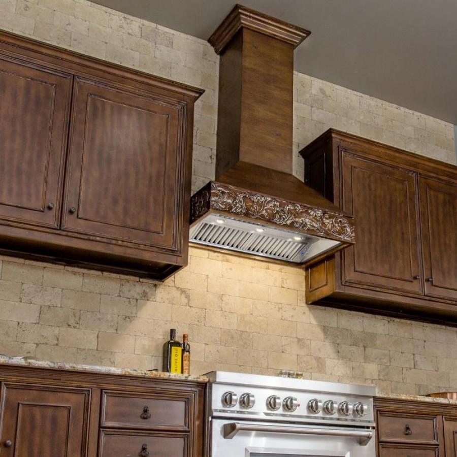 ZLINE 42" Wooden Wall Range Hood, Remote Motor, 373RR-RD-42