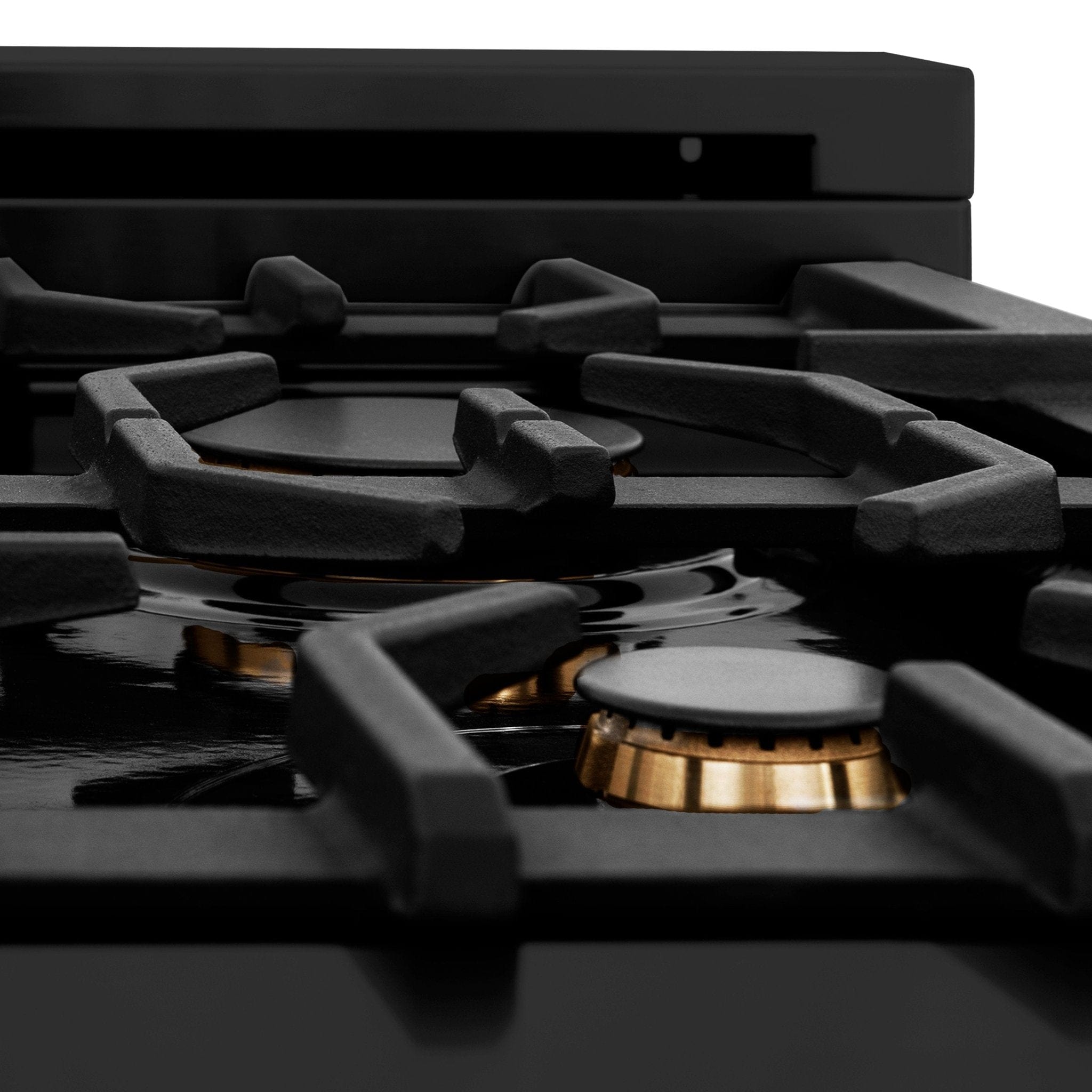 ZLINE 48" Autograph Dual Fuel Range, Black Stainless, Gold, RABZ-48-G