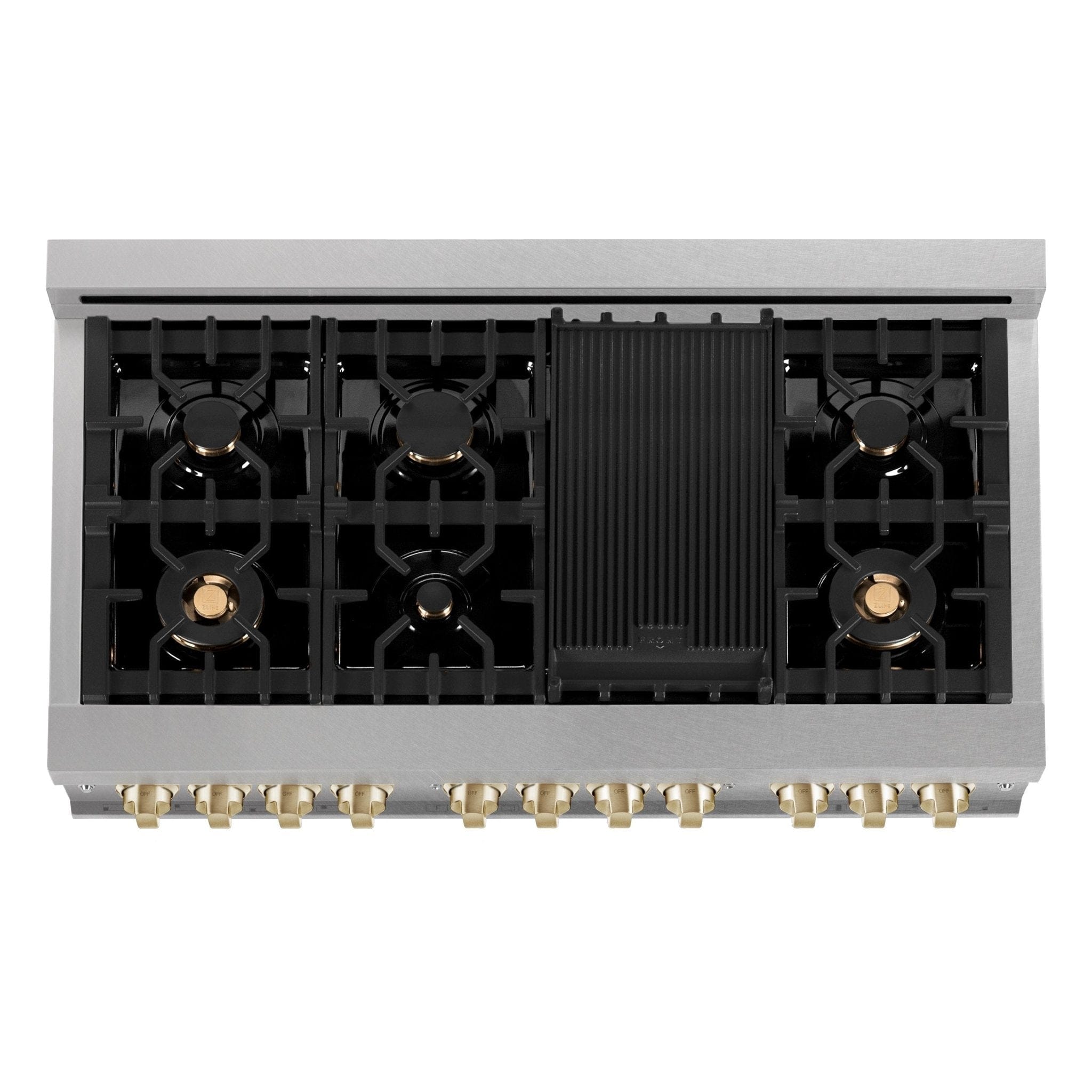 ZLINE 48" Autograph Dual Fuel Range, DuraSnow, Bronze, RASZ-SN-48-CB