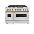 ZLINE 48" Autograph Dual Fuel Range, DuraSnow, Bronze, RASZ-SN-48-CB