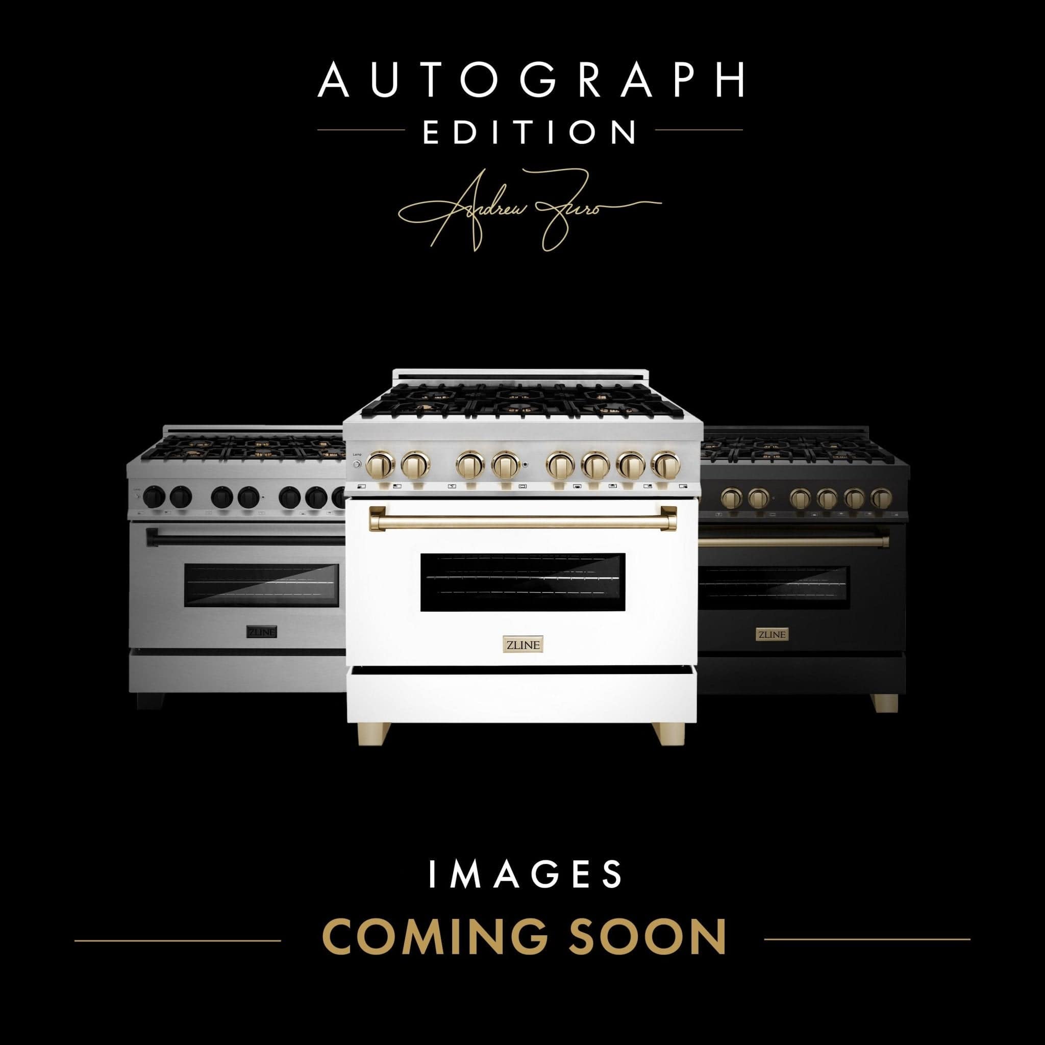 ZLINE 48" Autograph Rangetop, Black Stainless, Gold Accents, RTBZ-48-G
