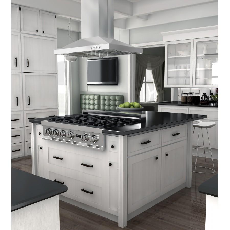 ZLINE 48" Remote Blower Island Range Hood, GL2i-RS-48-400