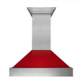 ZLINE 48" Snow Finish Wall Range Hood, Red Gloss Shell, 8654RG-48