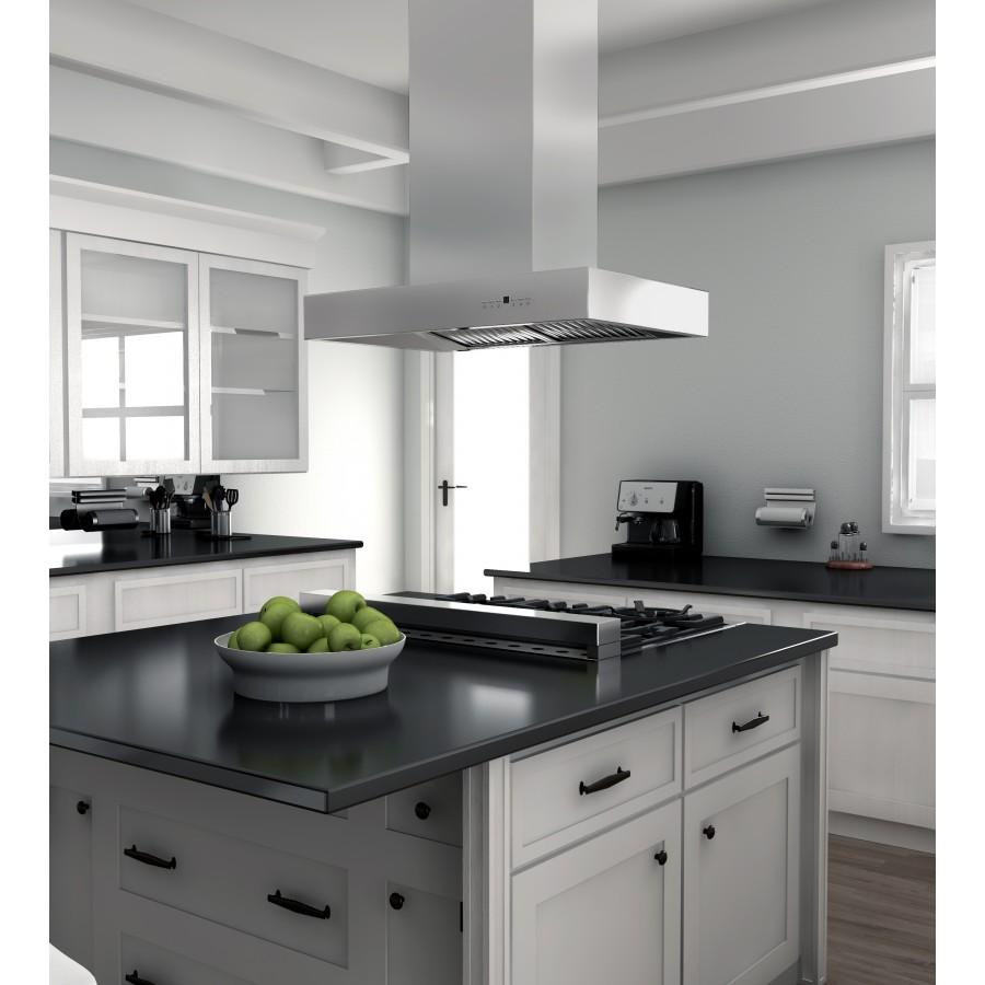 ZLINE 48" Stainless Steel Island Range Hood, KECOMi-48