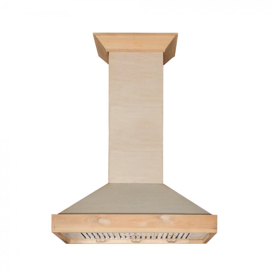 ZLINE 48" Unfinished Wooden Wall Range Hood, KBUF-48