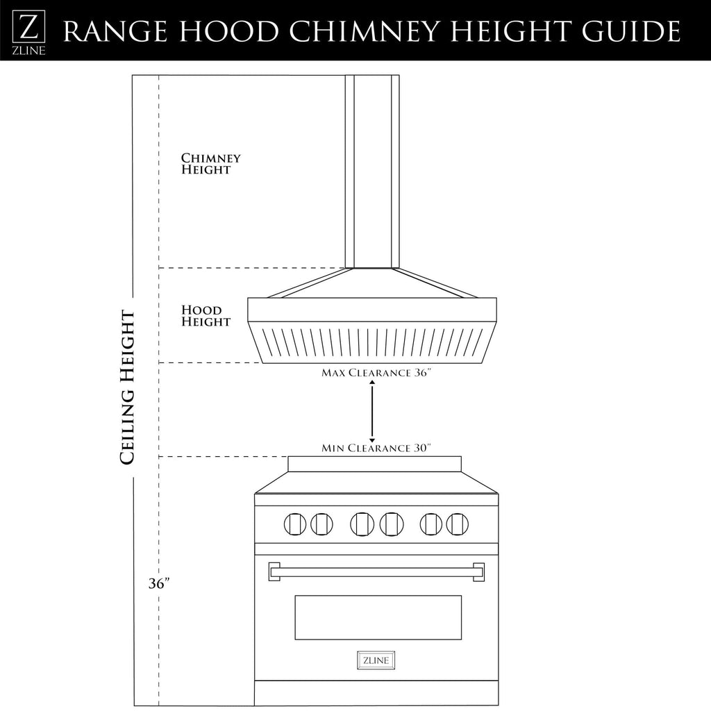 ZLINE 48" Wall Range Hood, Stainless Steel, Glass, KN4-48