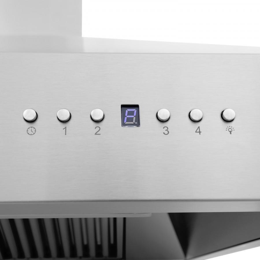 ZLINE 54" Professional Wall Range Hood, Built-in CrownSound® Bluetooth Speakers, 697CRN-BT-54