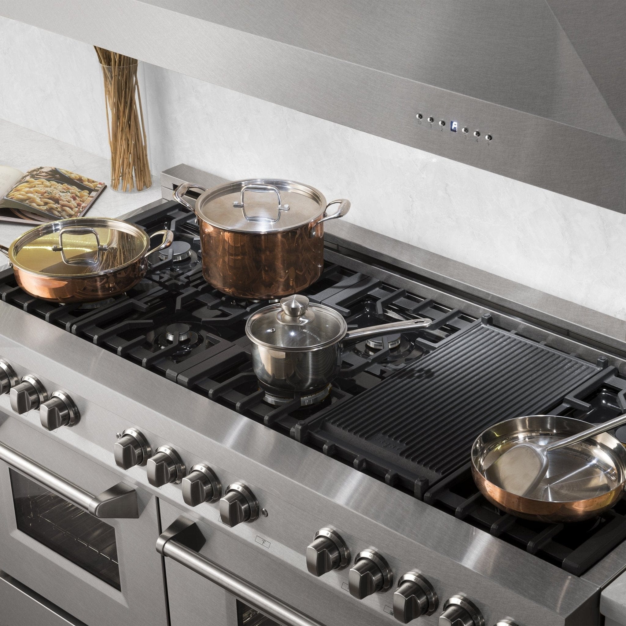 ZLINE 60" Dual Fuel Range, DuraSnow Stainless, RAS-SN-60