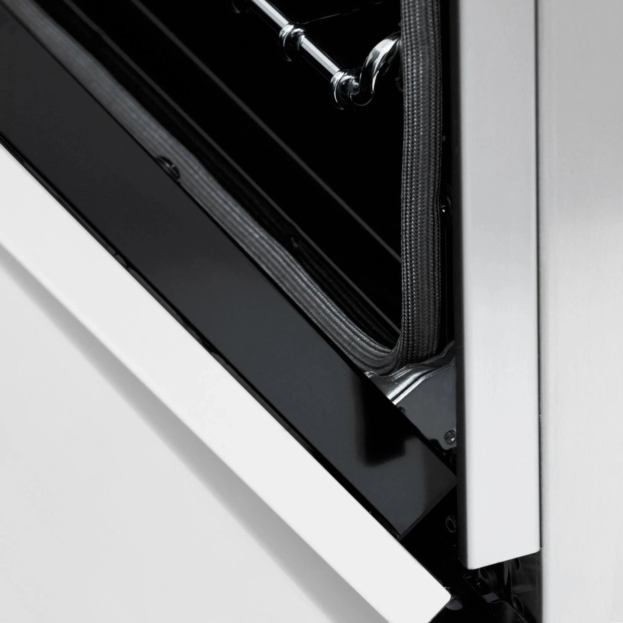ZLINE 60"Autograph Range Dual Fuel, DuraSnow, White Door,RASZ-WM-60-G