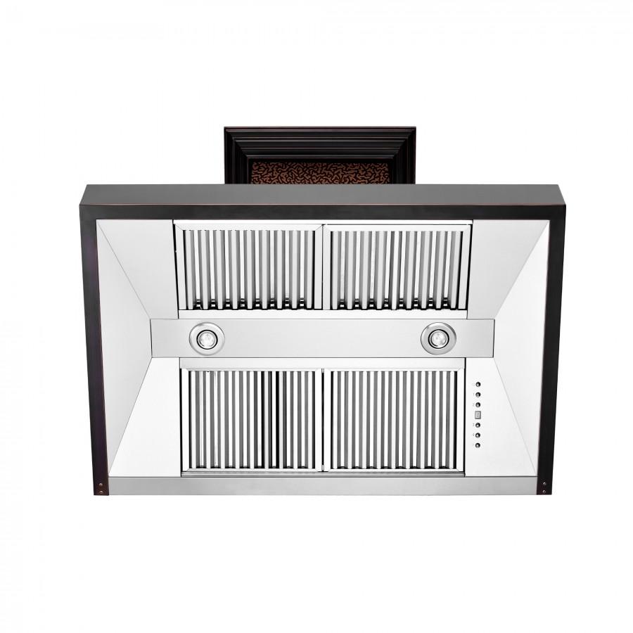 ZLINE 48" Hand-Hammered Copper Finish Wall Range Hood, 655-HBXXX-48