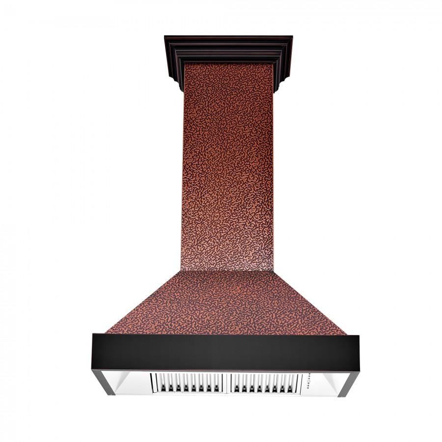 ZLINE 48" Hand-Hammered Copper Finish Wall Range Hood, 655-HBXXX-48