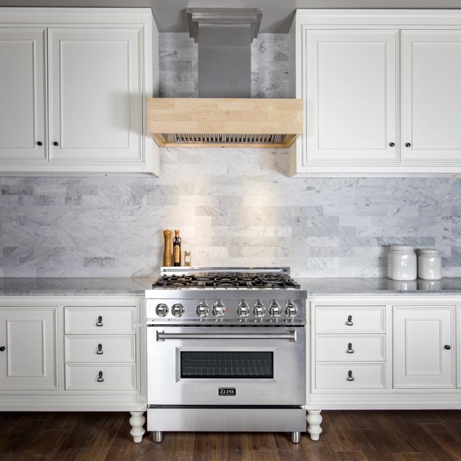 ZLINE 30" Wooden Wall Range Hood, Butcher Block, 681M-RS-30-400