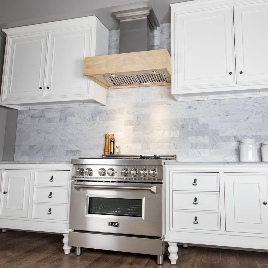 ZLINE 36" Remote Blower Wooden Wall Range Hood, 681M-RS-36-400