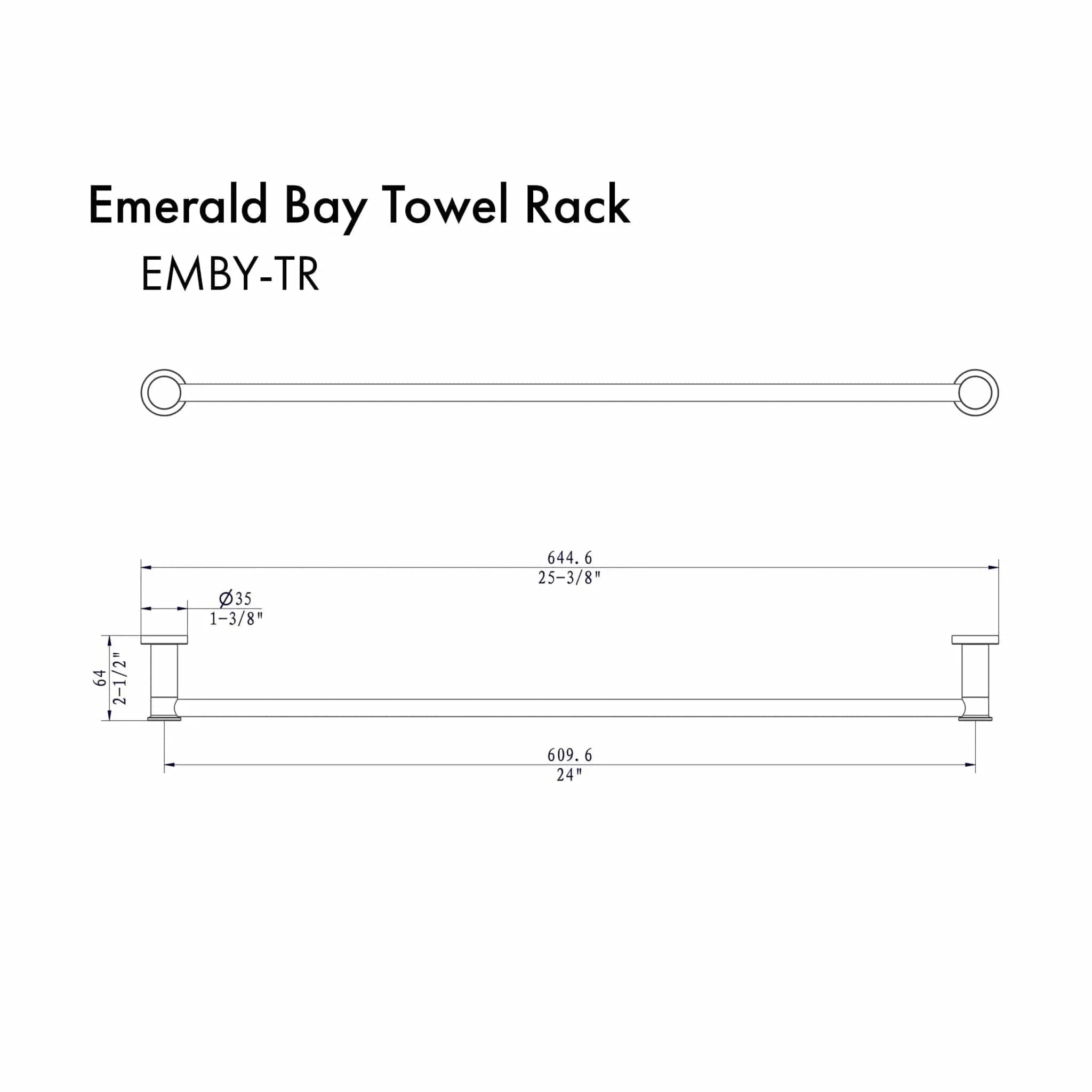 ZLINE Emerald Bay Towel Rail EMBY-TR-MB