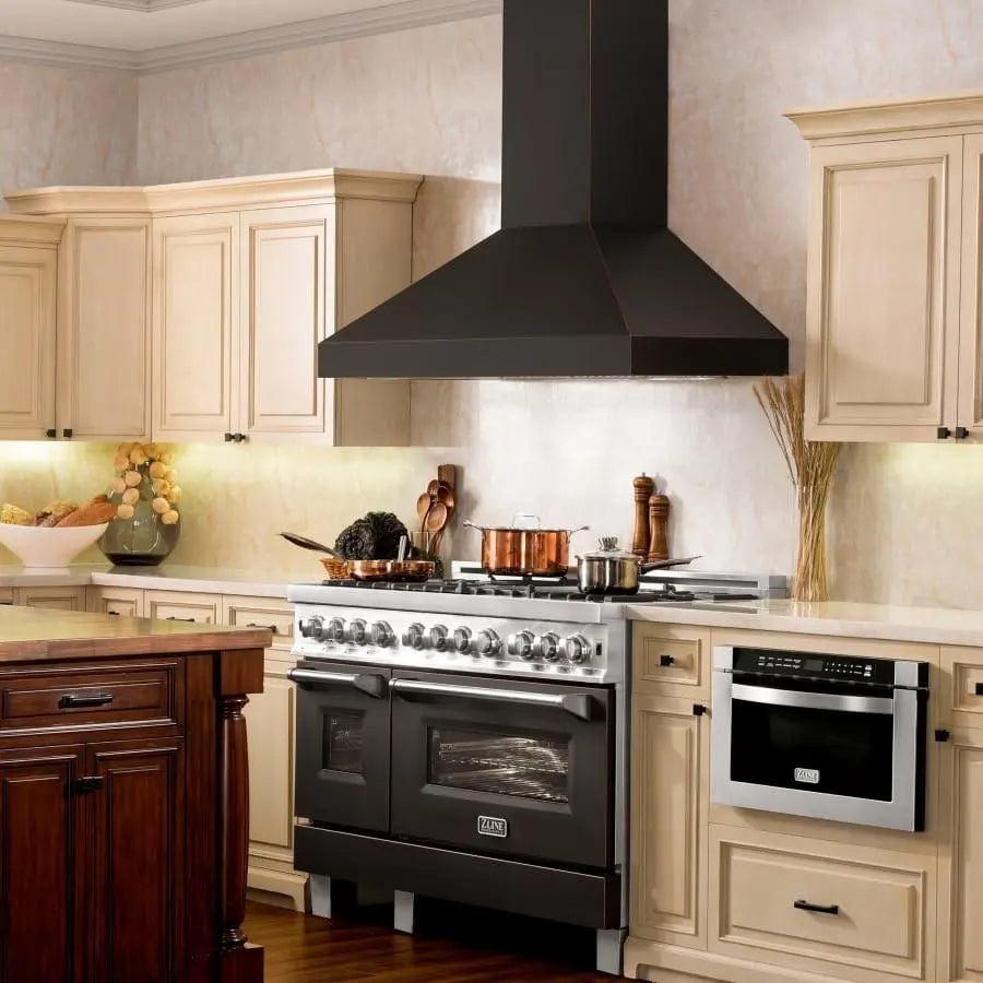 ZLINE 48" Oil-Rubbed Bronze Wall Range Hood, 8667B-48