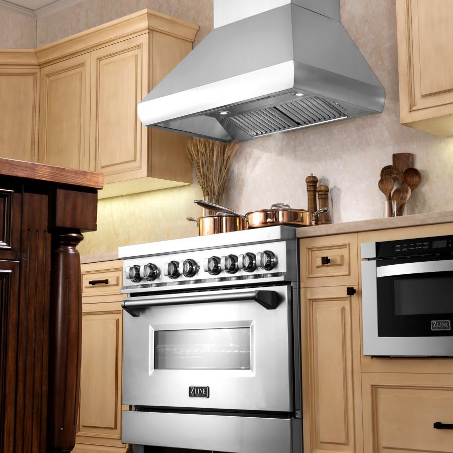 ZLINE 36" Remote Blower Stainless Steel Wall Range Hood, 687-RS-36-400