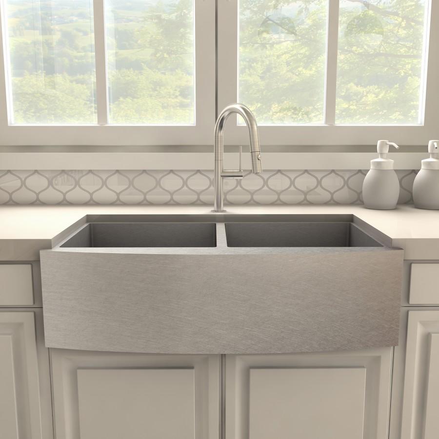 ZLINE Voltaire Kitchen Faucet, Brushed Nickel, VLT-KF-BN