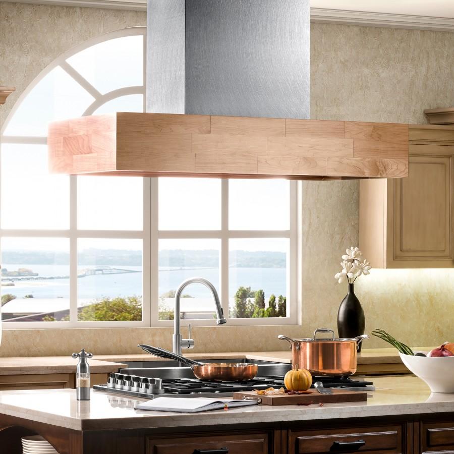 ZLINE 48" Remote Blower Wooden Island Range Hood, 681iM-RD-48