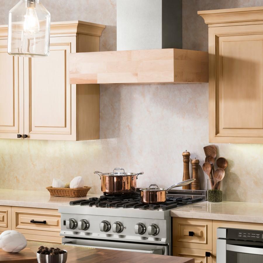 ZLINE 36" Remote Blower Wooden Wall Range Hood, 681M-RS-36-400